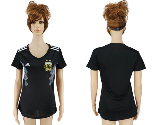 Women's Argentina Blank Away Soccer Country Jersey